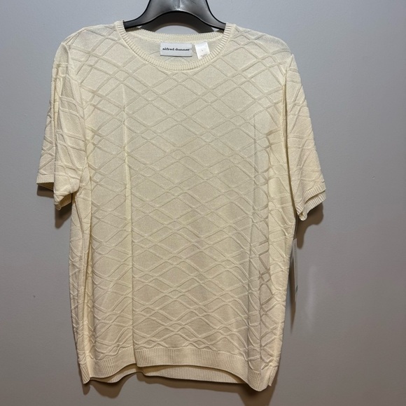 NWT Alfred Dunner Ivory Knit Top. Size L - Picture 1 of 6